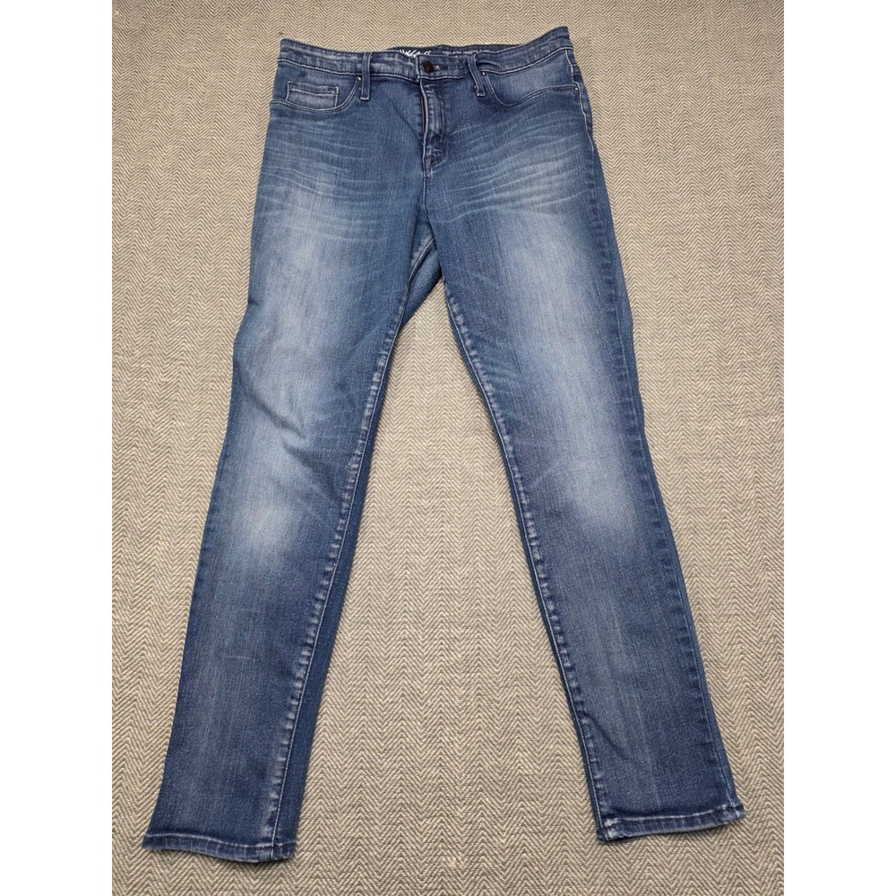 Mossimo‎ High Rise Jegging Crop Blue Denim Power Stretch Jeans Size 10 30 Waist